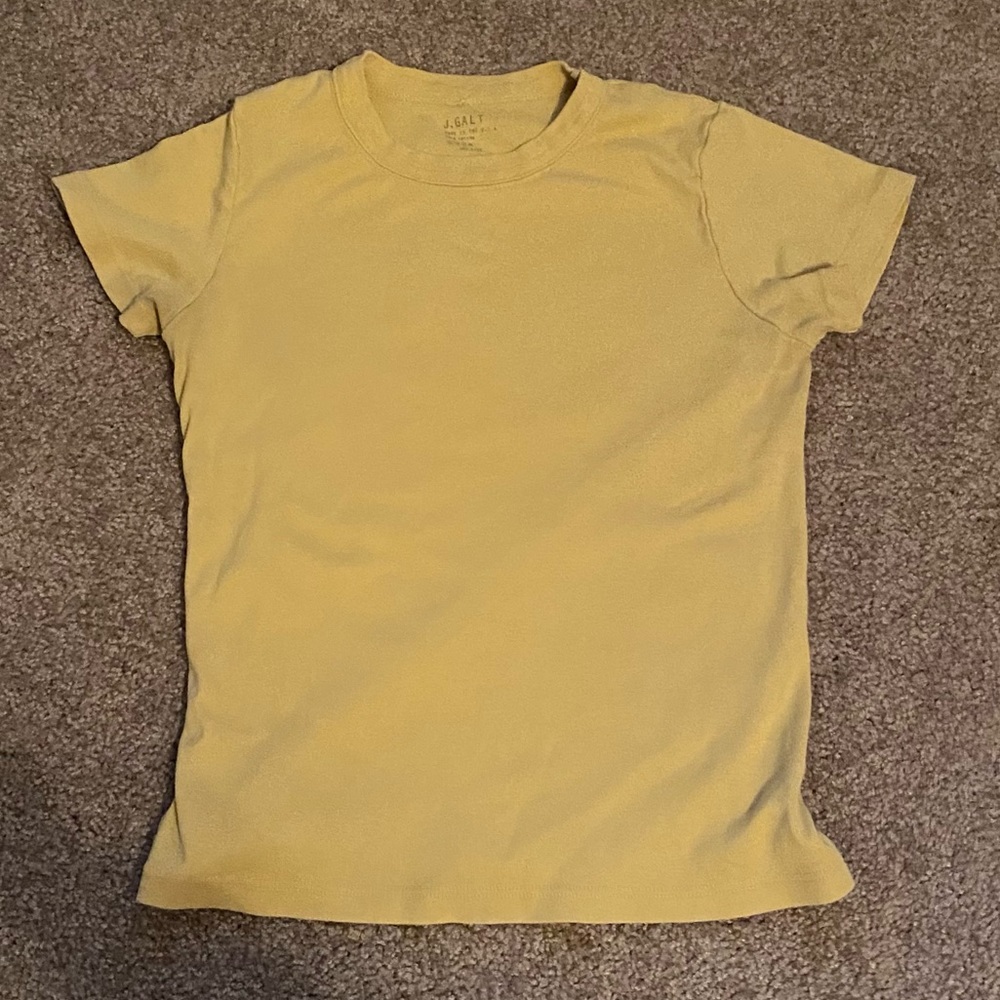 Brandy Melville Yellow Tee Shirt